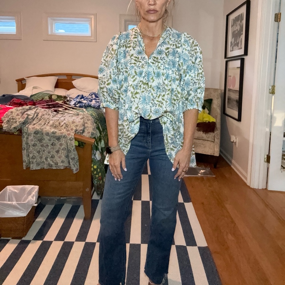 Mille Thalia  top in floral Blue and Green